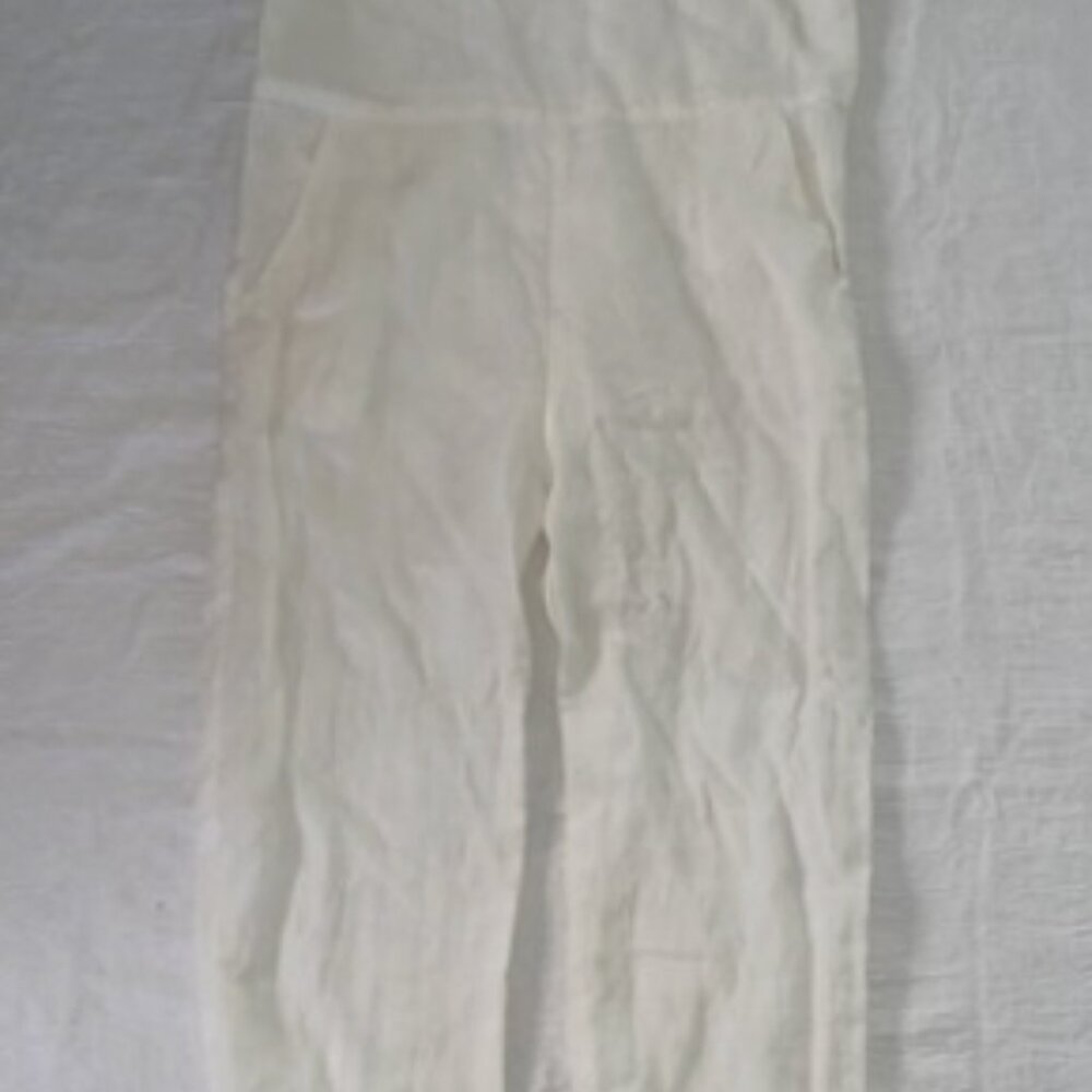Ozma California White Linen Jumpsuit Size Small S